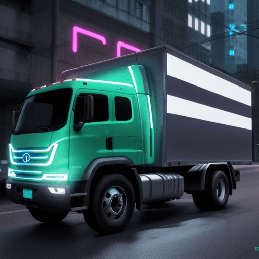 AI generated: truck, ciberpunk, futuristic