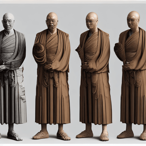 AI generated: Anatomy of a Man + Buddhist Priest +has a face like my profile+excessive detail+futuristic and eco s...