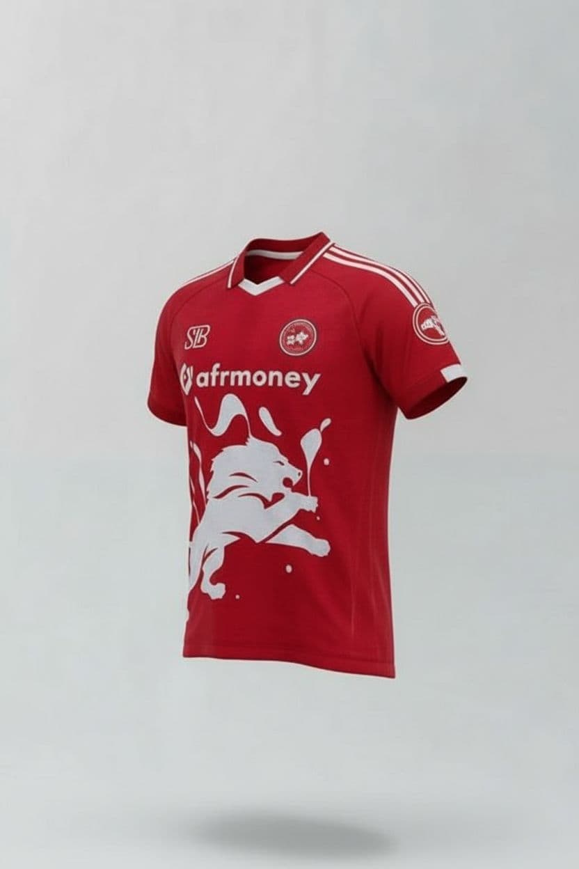 AI generated: give the mock up t shirt a different pose with hand and waiste movement 