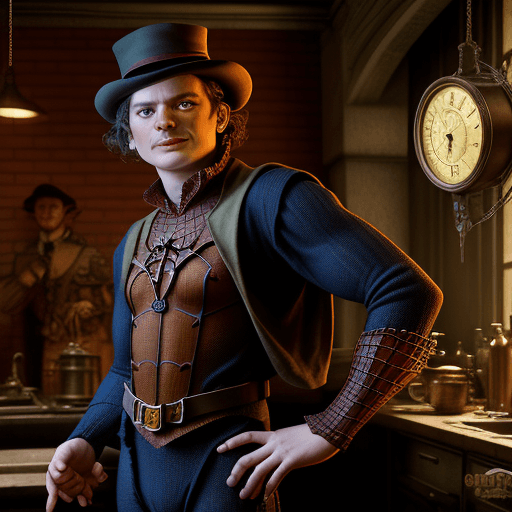 AI generated: spiderman steampunk  Bilbo :: Lord of rings, John Tolkien, ultra-wide shot, photorealistic, studio l...