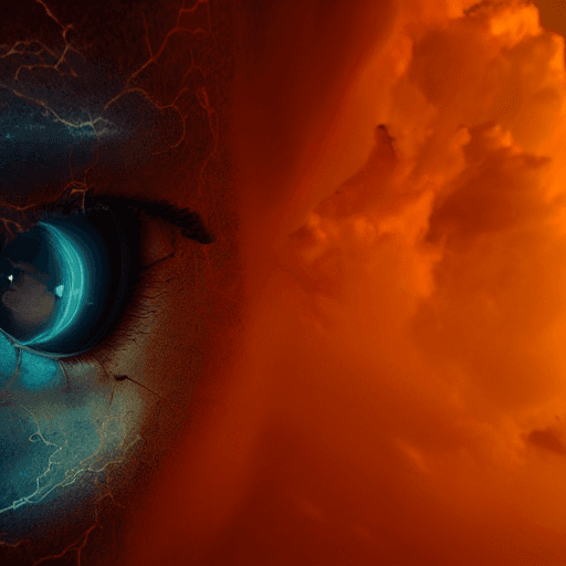 AI generated: the eye of the storm, atmospheric, hyper realistic, 8k, epic composition, cinematic, octane render, ...