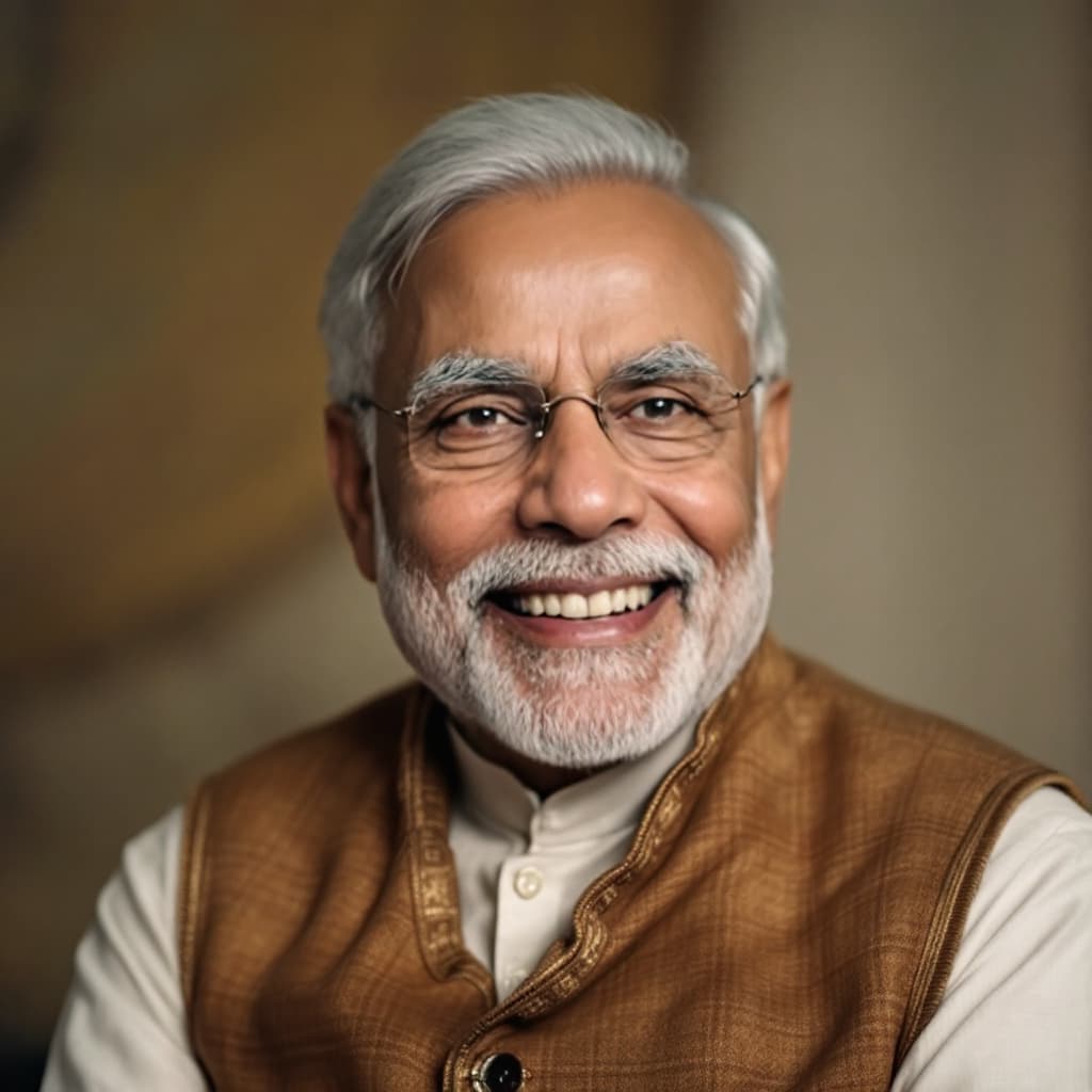 AI generated: narendra modi smile photographic