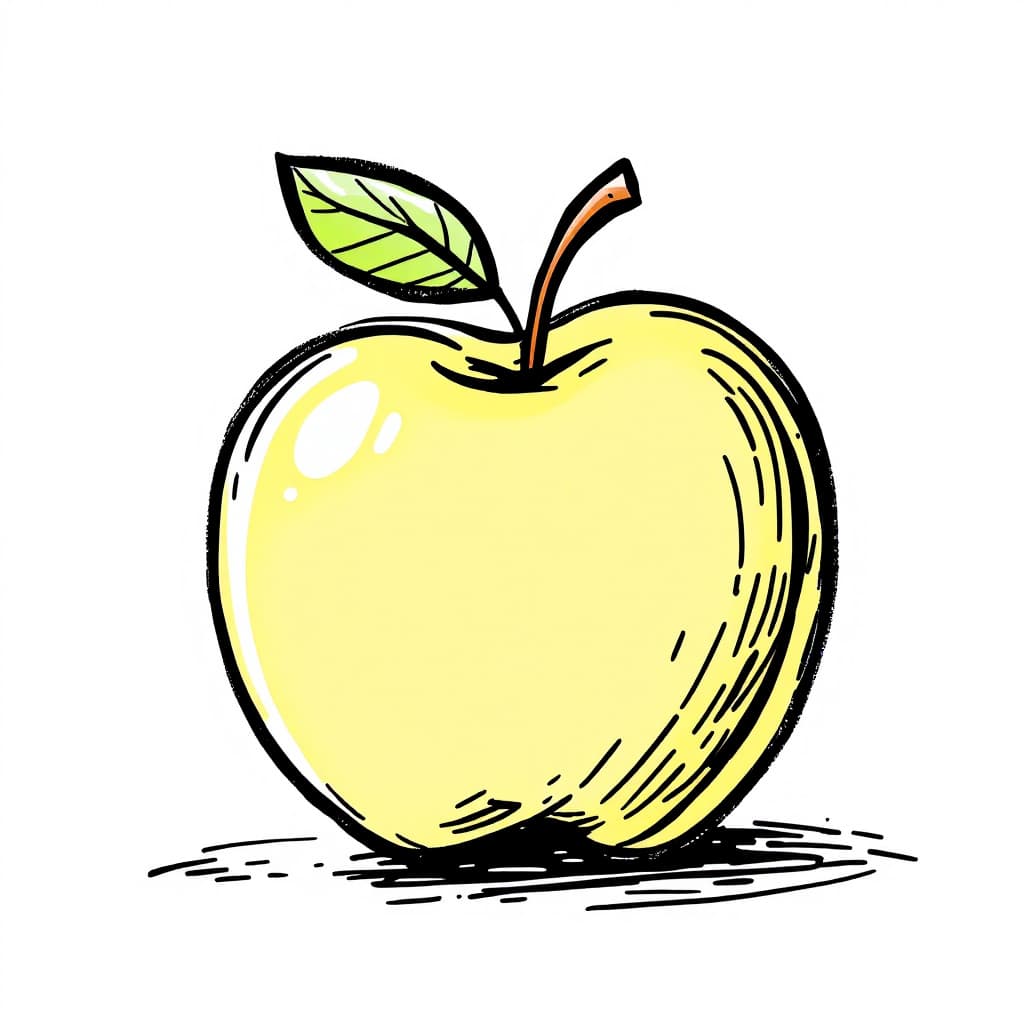 AI generated: A cute cartoon apple pie, full body, white background, Keith Haring style doodle, sharpie illustrati...