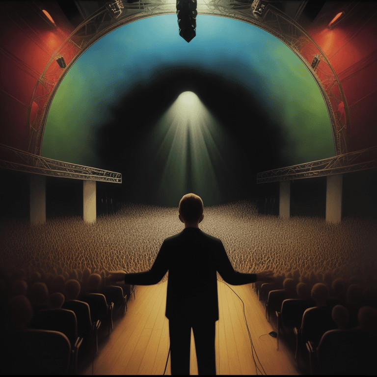 AI generated: music Album cover picture, surreal art oil picture, sound,  concert