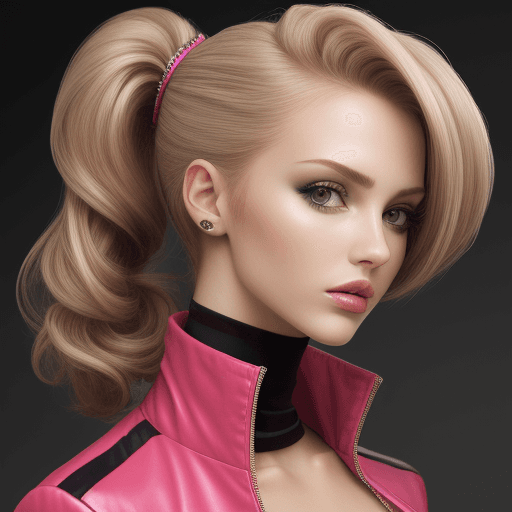AI generated: high resolution woman bust with the 2000s fashion clothes and hairstyle
