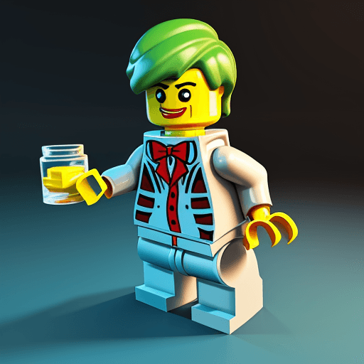 AI generated: lego pharmacist character, full body, blender 3d, art station and behance, Mobile game character, is...