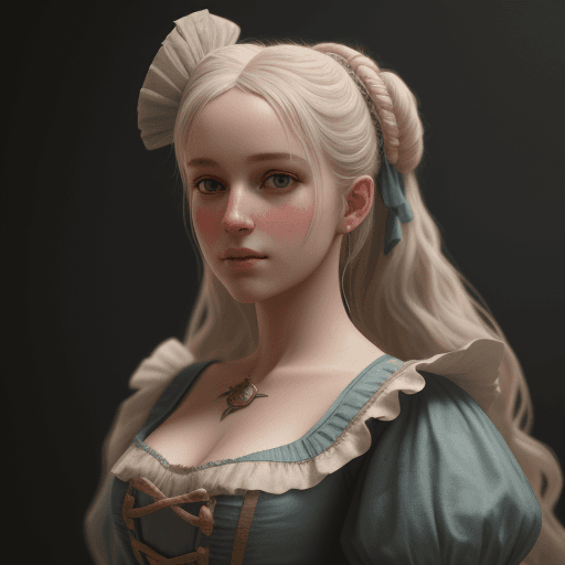 AI generated: , pretty girl 18th century costume . cinematic, hyper realism, high detail, octane render, 8k