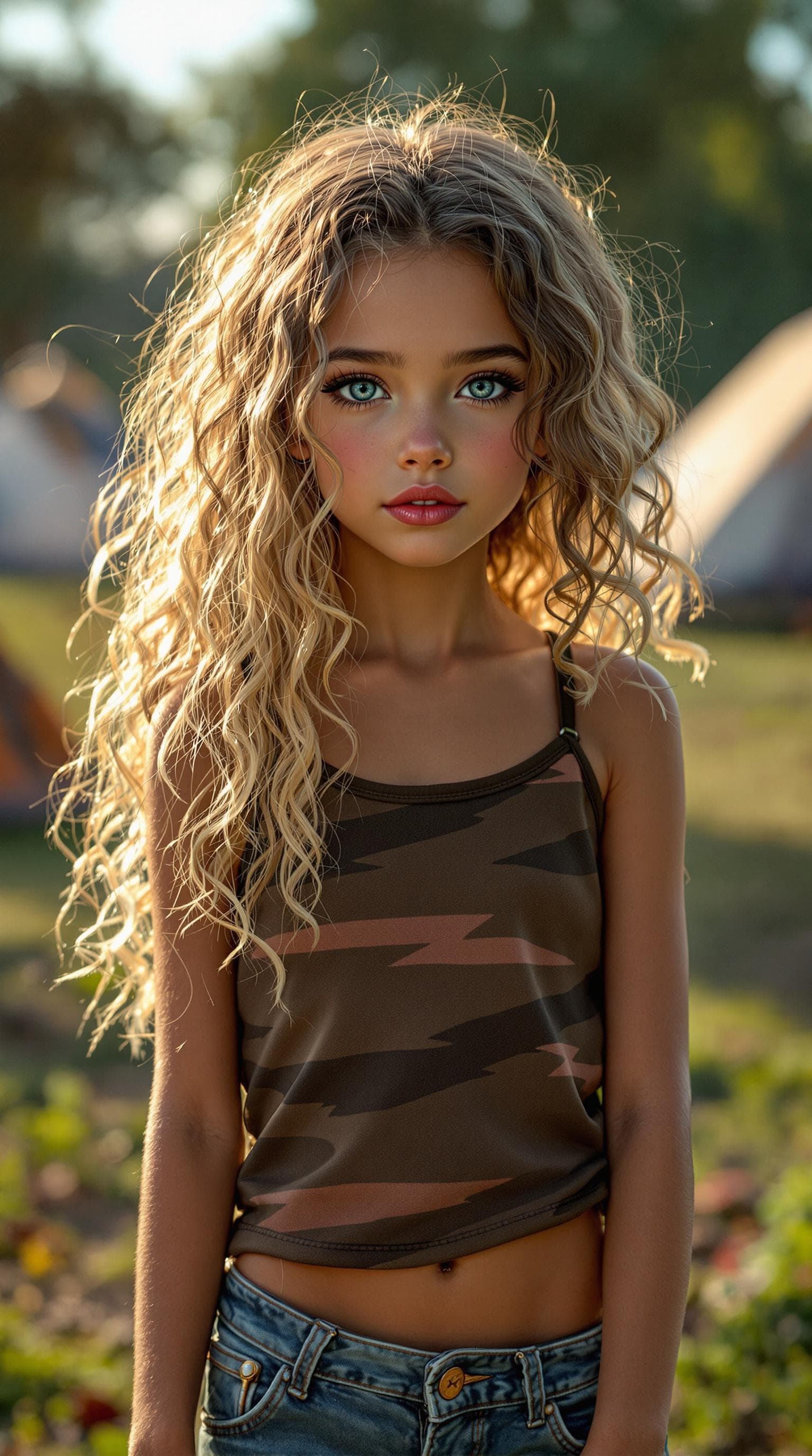 AI generated: a professional photo of a exceptionally beautiful girl in the world (age 7), (seven year old) 2025's...