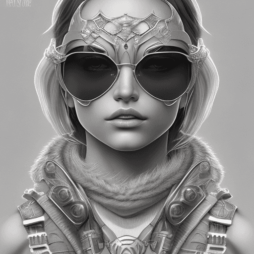 AI generated: Midjourney style of detailed and concept art wearing red sunglasses prompts. |realistic  character d...