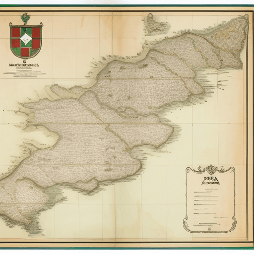 AI generated: mapa antigo de portugal