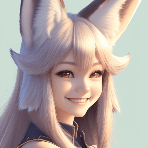 AI generated: smile,fox ears