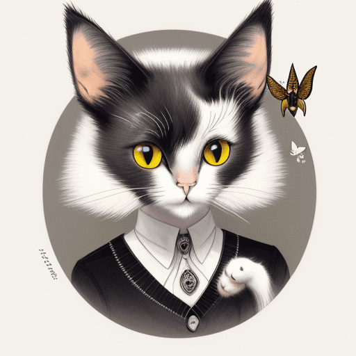 AI generated: moth and cat hybrid