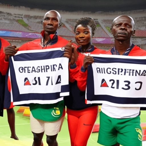 AI generated: Image of Africans at the Olympic Games."