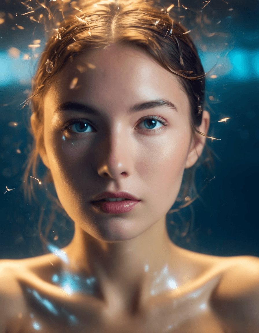 AI generated: best quality, 4k, highres, masterpiece, ultra-detailed, realistic, girl with messy short hair, magic...