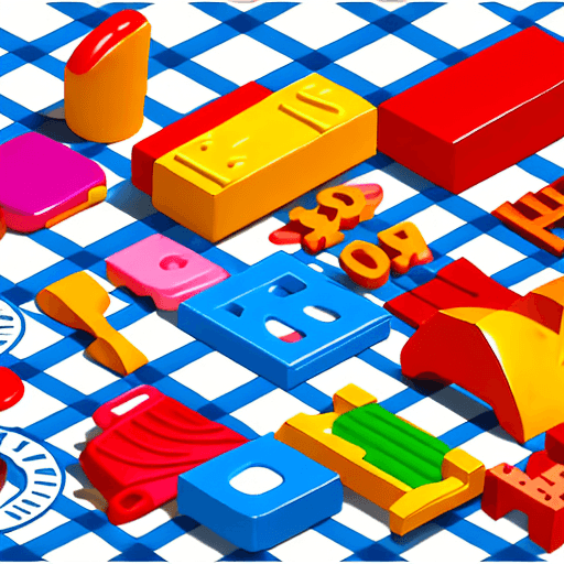 AI generated: Toy store logo isometric 
