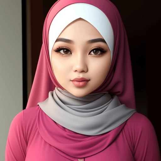 AI generated: Malaysian woman, 25 years old, wearing hijab, hot looking 
