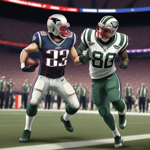 AI generated: Patriots vs Jets madden 25 image 4k
