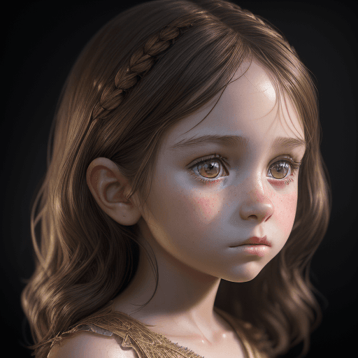 AI generated: 8 year old girl, beautiful, brunette hair, little girl, short tight clothes, realistic, amazing stun...
