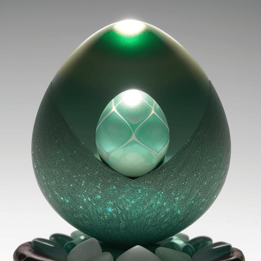 AI generated: iridescent soapfilm refracting dragon egg shell, diamonds and jade :: a dragon egg cracking open  --...