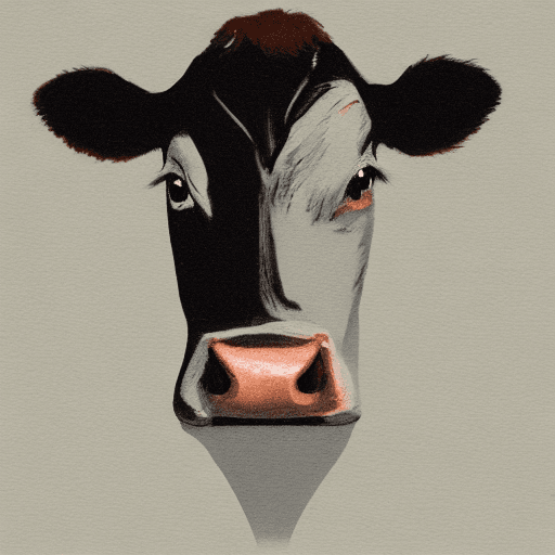 AI generated: A cow minimalistic
