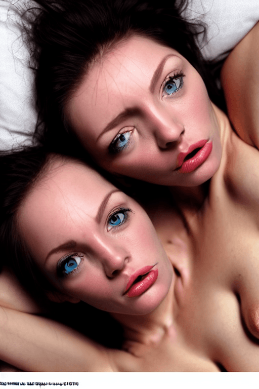 AI generated: from above, (hardcore pov of nude thin woman with my penis in her pussy:1.3), lying on bed, (photore...