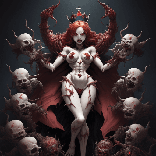 AI generated: anime, ((Best quality)), ((masterpiece)), (detailed: 1.4), (Absurd), Spawn woman, reborn from hell w...