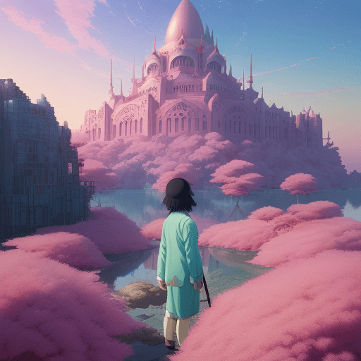 AI generated: hanzawa conan, Muslim, pastel colors, morning, sunshine, colorful, vivid, dream, detailed rendering,...