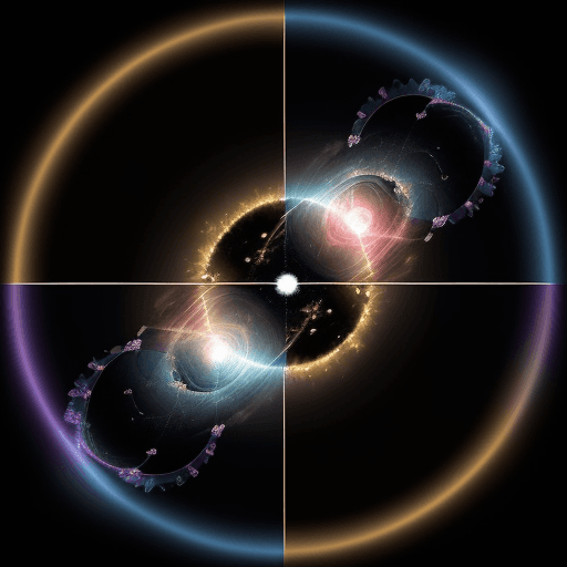 AI generated: Una visualización impresionante de la singularidad que explota para formar el Big Bang. Debe mostrar...