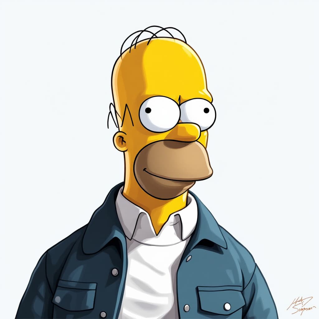 AI generated: homer Simpson Orginal Portrait 