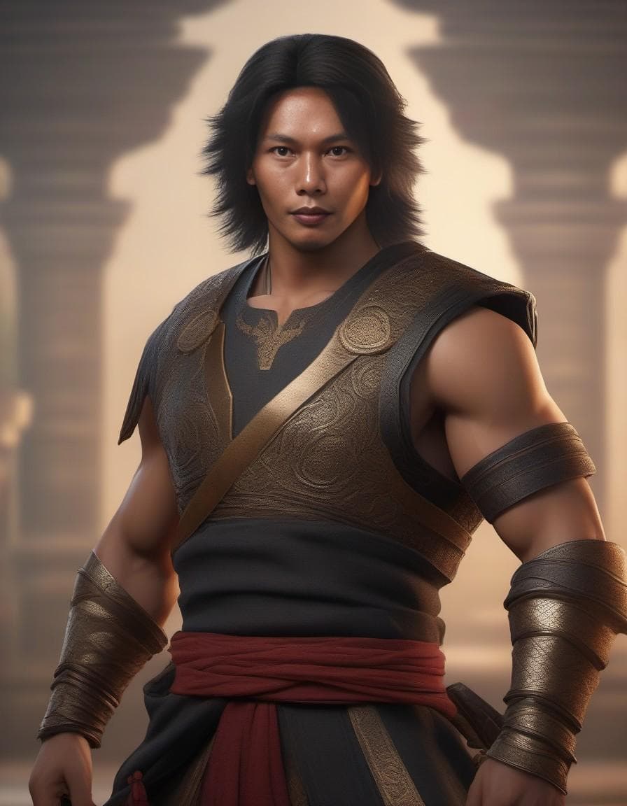 AI generated: Full body warrior, black hair, masterpiece, best quality, CG, wallpaper, HDR, high quality, ultra de...