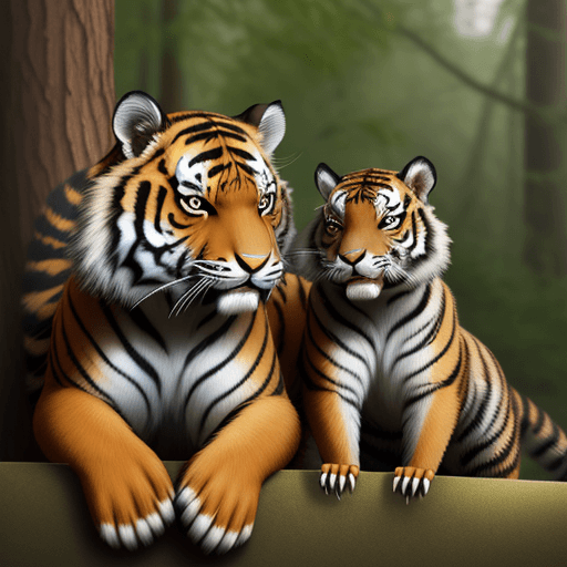 AI generated: tiger and squirrel