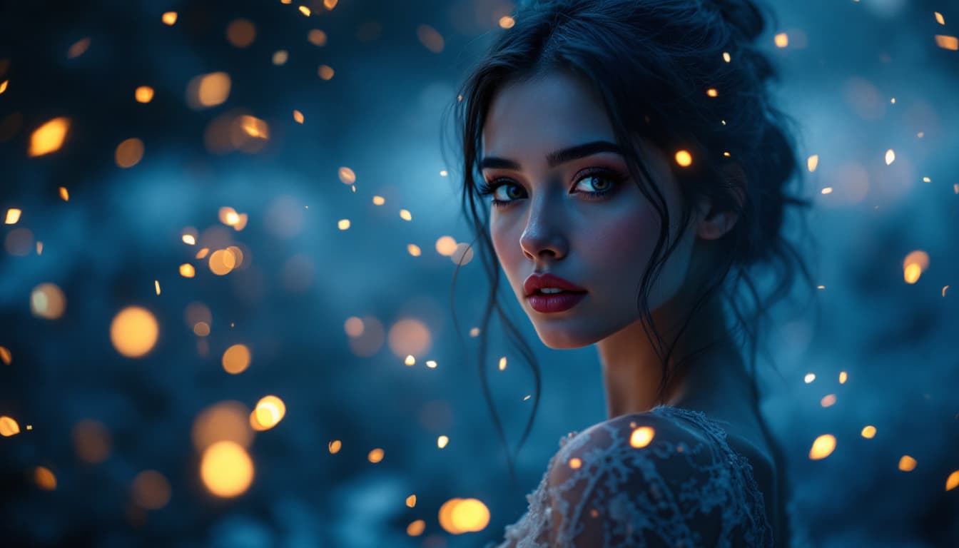 AI generated: 8k, fine art, dreamy background, fog, gloomy, dark fantasy. bright,  beautiful, splashes,Glittering,...