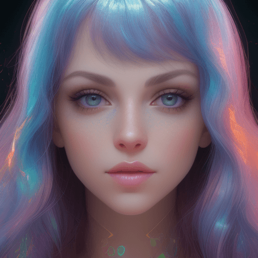 AI generated: lucinda lafleur | holographic photography shoots, in the style of tanya shatseva, daz3d, street pop,...