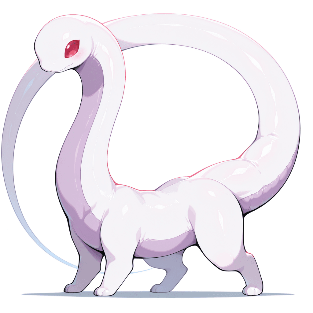 white long tail creature / 長い尻尾を持つ白色の生き物　KNMP_010