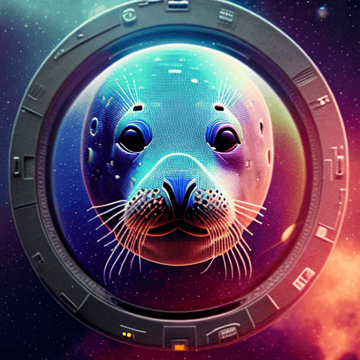 AI generated: space, binary, stars, intricate detail, in the shape of a seal animal, octane render, 8k, --q 2 --ar...