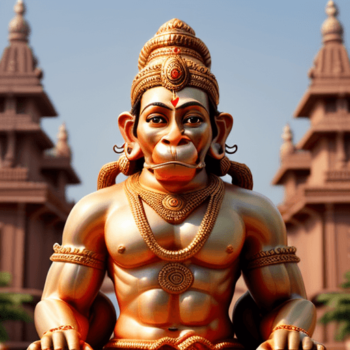 AI generated: create a statue of lord hanuman make it realistic