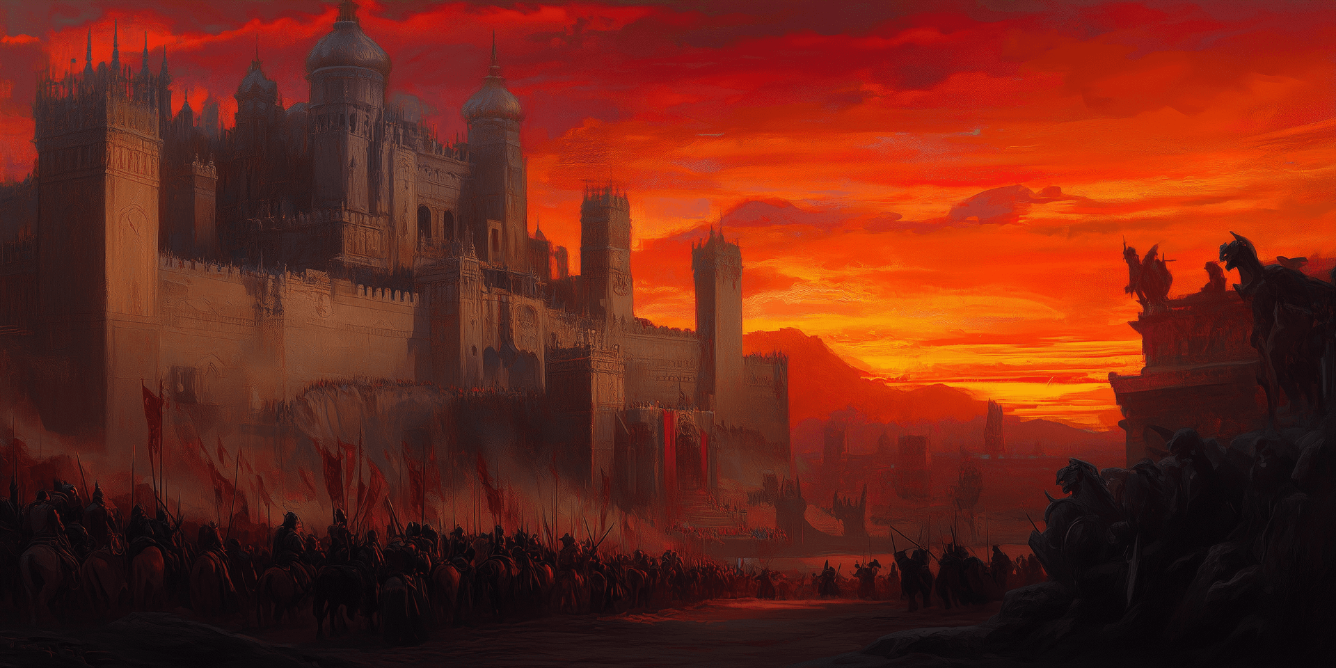 AI generated: A painting in the style of Jean Giraud Moebius depicting an ancient fantasy city with high walls and...