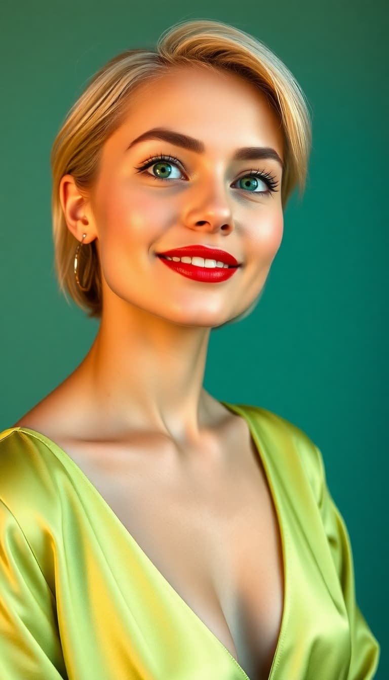 AI generated: "Image is a high resolution, full height vertical low angle perspective, portrait of a super model w...