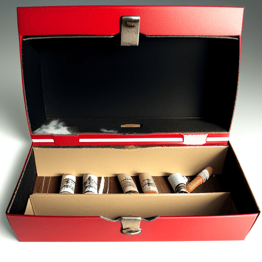 AI generated: cigarette ash filling a shoe box