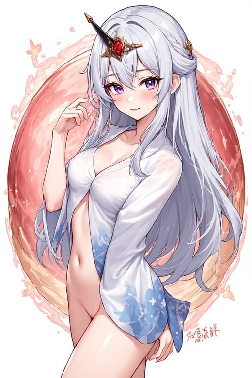AI generated: a sexy shy anime girl