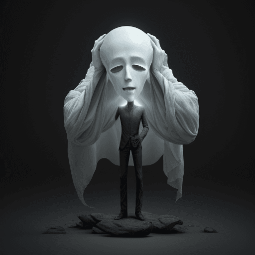 AI generated: mysterious Ghost with head separated from his body. standing tall and holding his head in one hand
 ...
