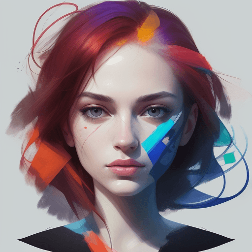 AI generated: Your task is to curate a collection of beautiful digital artwork, focusing on expressive portraits a...