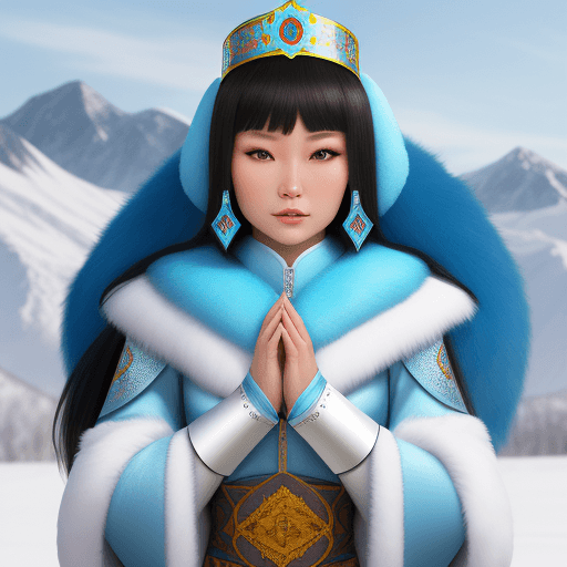 AI generated: Kazakh princess