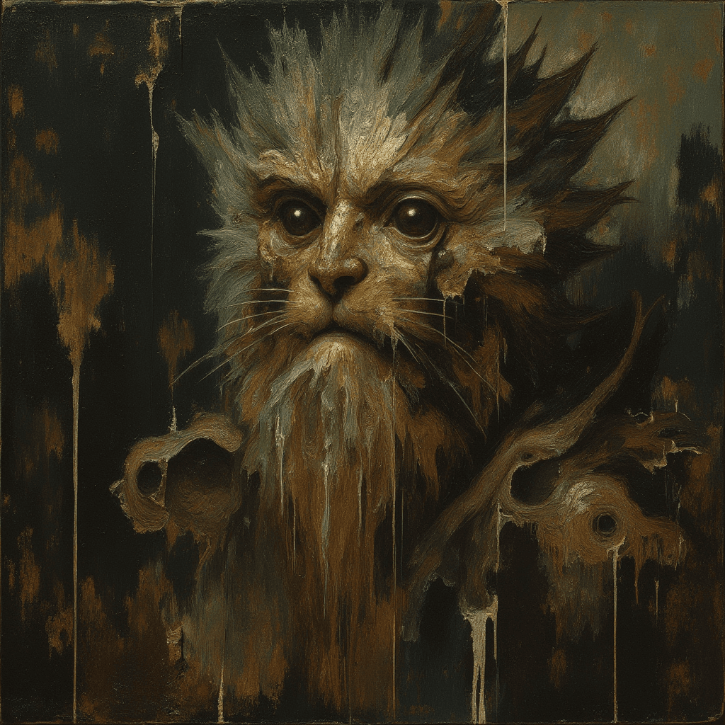 AI generated: oil painting  grungy brushstroke textures * grungy oil-painting * grunge textures in HDR * moody lig...