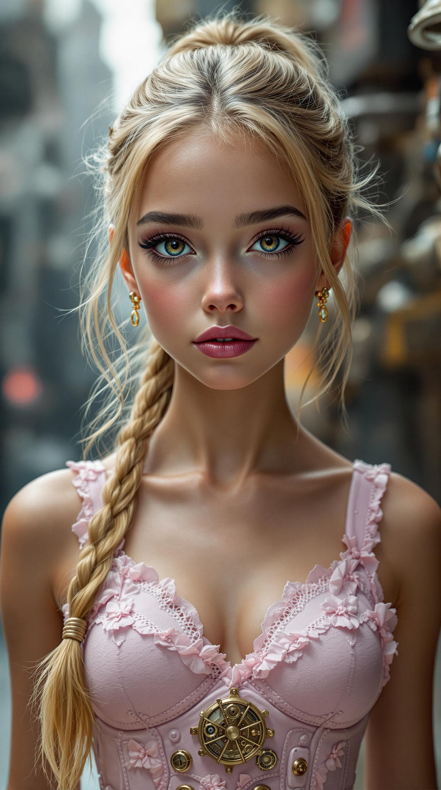 AI generated: a professional photo of a exceptionally beautiful girl in the world (age 11), (eleven year old), hig...