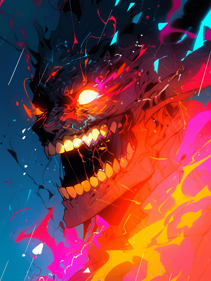 AI generated: Evil::2 ,old,Boss, in a rainstorm, swimming, flooding out, streets