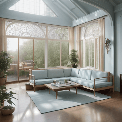 AI generated: High resolution photography interior design, dreamy sunken living room conversation pit, wooden floo...