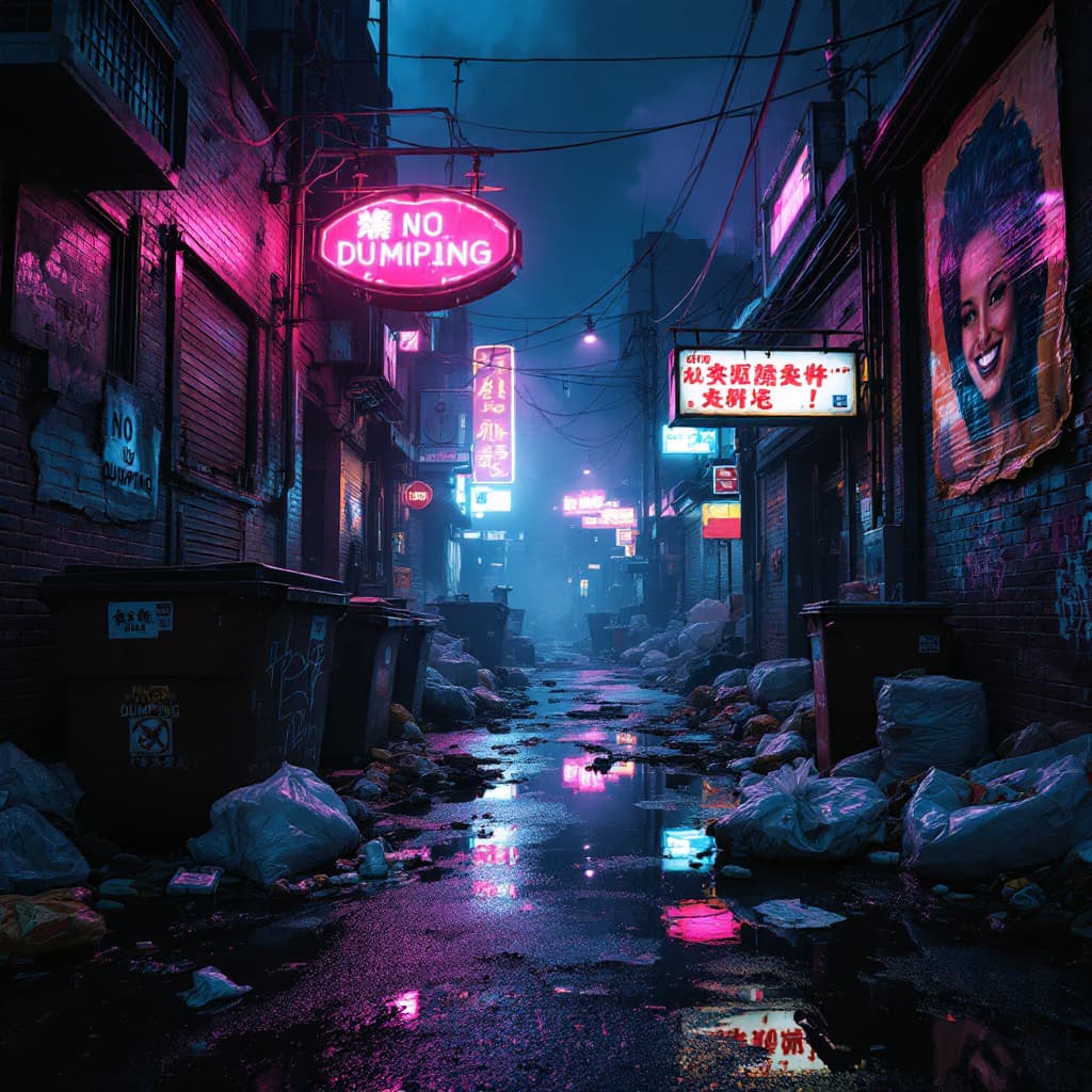AI generated: A hyperrealistic 8K cinematic masterpiece blending the gritty, neon-soaked aesthetic of a cyberpunk ...
