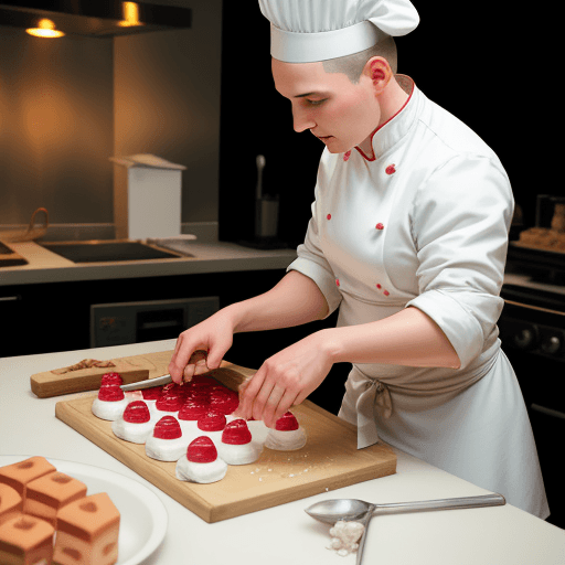 AI generated: pastry chef generating the sweets
