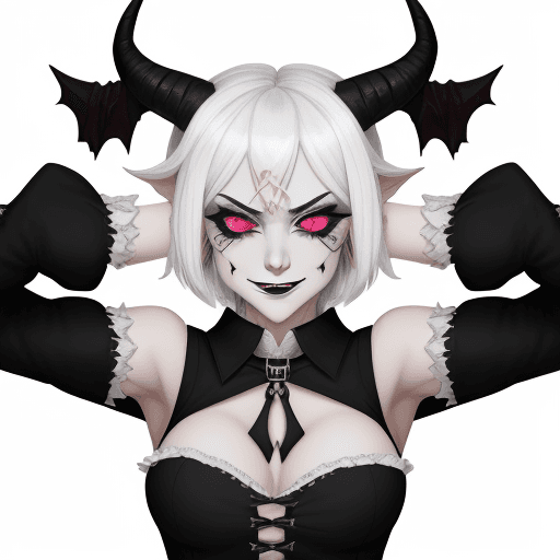 AI generated: VanripArt_05, VanripArt_08, vanripper style, Helltaker, in Helltaker style, a cute girly femboy with...